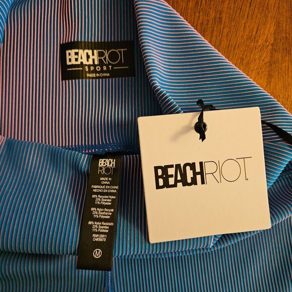 Beach Riot Taylor Legging Two Tone Rib Pink Blue (Size M) - Picture 9 of 10